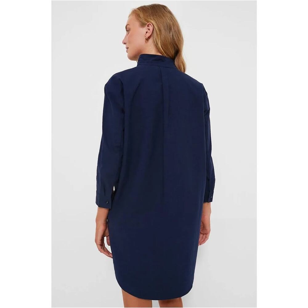 Tuckernuck Polly Mini Dress Navy Cotton Collared Shift XL NWT - Picture 3 of 14